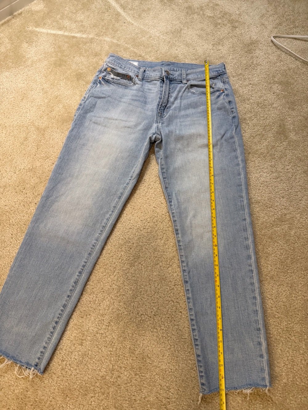 GAP Denim 1969 | Light Wash Raw Hem Straight Leg Jeans ✨ size 29 - Picture 15 of 15